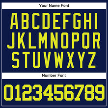 Загрузить изображение в средство просмотра галереи, Custom Navy Neon Yellow Authentic Baseball Jersey