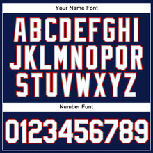 Загрузить изображение в средство просмотра галереи, Custom Navy Red Pinstripe White-Gray Authentic Baseball Jersey