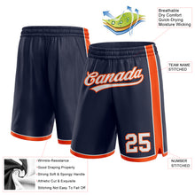 Laden Sie das Bild in den Galerie-Viewer, Custom Navy White-Orange Authentic Basketball Shorts