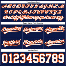 Laden Sie das Bild in den Galerie-Viewer, Custom Navy White-Orange Authentic Basketball Shorts