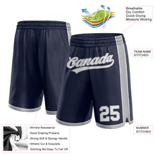 Load image into Gallery viewer, Custom Navy White-Gray Authentic Basketball Shorts
