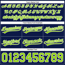 Load image into Gallery viewer, Custom Navy Neon Green-White Authentic Basketball Shorts