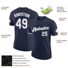 Загрузить изображение в средство просмотра галереи, Custom Navy White-Gray Performance T-Shirt