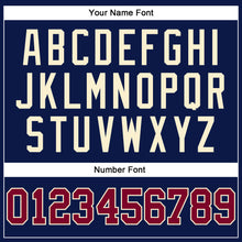 Загрузить изображение в средство просмотра галереи, Custom Navy Maroon-Cream Authentic Throwback Basketball Jersey