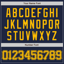 Загрузить изображение в средство просмотра галереи, Custom Navy Gold Authentic Baseball Jersey