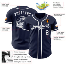 Charger l'image dans la galerie, Custom Navy White Authentic Baseball Jersey