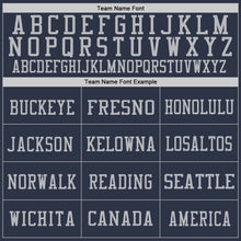 Load image into Gallery viewer, Custom Navy Gray Mesh Authentic Football Jersey