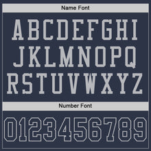 Load image into Gallery viewer, Custom Navy Gray Mesh Authentic Football Jersey
