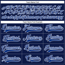 Load image into Gallery viewer, Custom Navy Royal-White Hockey Lace Neck Jersey