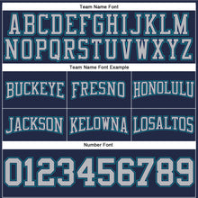 Загрузить изображение в средство просмотра галереи, Custom Stitched Navy Gray-Teal Football Pullover Sweatshirt Hoodie