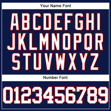 Charger l'image dans la galerie, Custom Navy White-Red Authentic Baseball Jersey