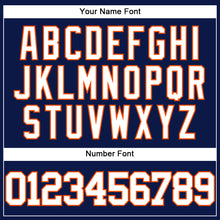 Загрузить изображение в средство просмотра галереи, Custom Navy White-Orange Authentic Baseball Jersey