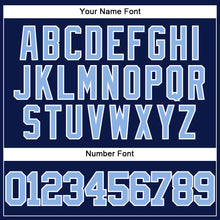 Загрузить изображение в средство просмотра галереи, Custom Navy Light Blue-White Authentic Baseball Jersey