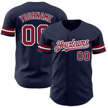 Charger l'image dans la galerie, Custom Navy Crimson-White Authentic Baseball Jersey