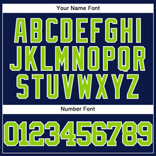 Загрузить изображение в средство просмотра галереи, Custom Navy Neon Green-White Authentic Baseball Jersey