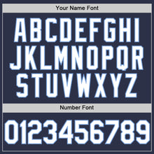 Charger l'image dans la galerie, Custom Navy White-Light Blue Authentic Throwback Baseball Jersey