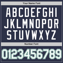 Charger l'image dans la galerie, Custom Navy White-Kelly Green Authentic Throwback Baseball Jersey