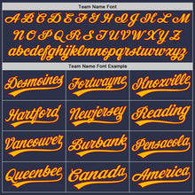 Charger l'image dans la galerie, Custom Navy Maroon-Gold Authentic Throwback Baseball Jersey