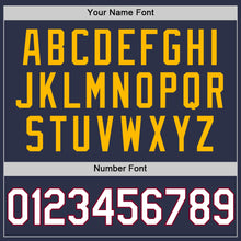 Charger l'image dans la galerie, Custom Navy Maroon-Gold Authentic Throwback Baseball Jersey