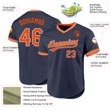 Charger l'image dans la galerie, Custom Navy Orange-Gray Authentic Throwback Baseball Jersey
