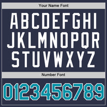 Charger l'image dans la galerie, Custom Navy Teal-White Authentic Throwback Baseball Jersey