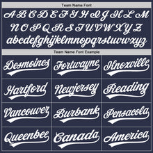 Charger l'image dans la galerie, Custom Navy White Authentic Throwback Baseball Jersey