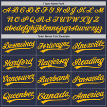 Charger l'image dans la galerie, Custom Navy Gold-Royal Authentic Throwback Baseball Jersey