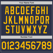 Charger l'image dans la galerie, Custom Navy Gold-Royal Authentic Throwback Baseball Jersey