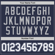 Charger l'image dans la galerie, Custom Navy White-Gray Authentic Throwback Baseball Jersey