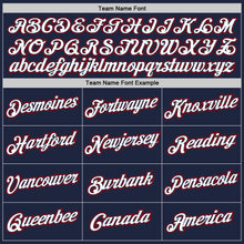 Загрузить изображение в средство просмотра галереи, Custom Navy White-Red Authentic Throwback Basketball Jersey