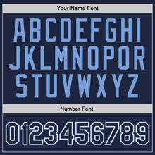 Загрузить изображение в средство просмотра галереи, Custom Navy White-Light Blue Authentic Throwback Basketball Jersey