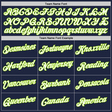 Laden Sie das Bild in den Galerie-Viewer, Custom Navy White-Neon Green Authentic Throwback Basketball Jersey