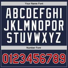 Загрузить изображение в средство просмотра галереи, Custom Navy Red-White Authentic Throwback Basketball Jersey