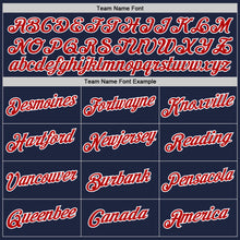 Загрузить изображение в средство просмотра галереи, Custom Navy Red-White Authentic Throwback Basketball Jersey