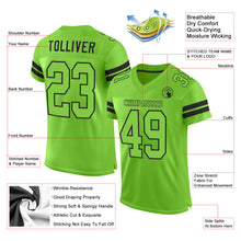 Laden Sie das Bild in den Galerie-Viewer, Custom Neon Green Neon Green-Black Mesh Authentic Football Jersey
