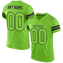 Laden Sie das Bild in den Galerie-Viewer, Custom Neon Green Neon Green-Black Mesh Authentic Football Jersey