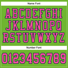 Charger l'image dans la galerie, Custom Neon Green Pink-Navy Mesh Authentic Football Jersey