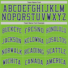 Load image into Gallery viewer, Custom Neon Green White-Navy Authentic Basketball Jersey