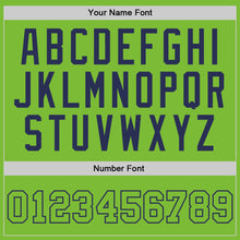 Загрузить изображение в средство просмотра галереи, Custom Neon Green Neon Green-Navy Authentic Basketball Jersey