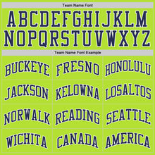 Load image into Gallery viewer, Custom Neon Green Navy-White Authentic Throwback Basketball Jersey
