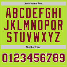 Загрузить изображение в средство просмотра галереи, Custom Neon Green Maroon-White Authentic Throwback Basketball Jersey