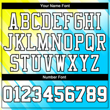 Load image into Gallery viewer, Custom Neon Green White-Light Blue Round Neck Sublimation Basketball Suit Jersey