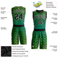 Загрузить изображение в средство просмотра галереи, Custom Neon Green Black-White Round Neck Sublimation Basketball Suit Jersey