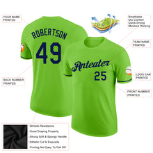 Load image into Gallery viewer, Custom Neon Green Navy Performance T-Shirt
