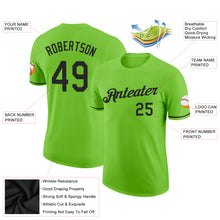 Load image into Gallery viewer, Custom Neon Green Black Performance T-Shirt