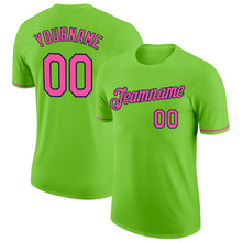 Charger l'image dans la galerie, Custom Neon Green Pink-Navy Performance T-Shirt