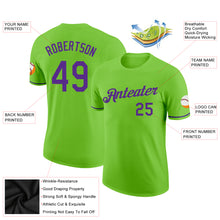 Load image into Gallery viewer, Custom Neon Green Purple Performance T-Shirt