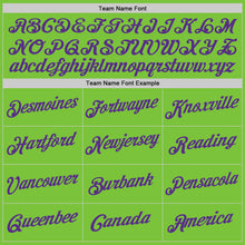 Load image into Gallery viewer, Custom Neon Green Purple Performance T-Shirt