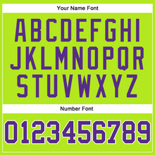 Load image into Gallery viewer, Custom Neon Green Purple-White Authentic Throwback Basketball Jersey