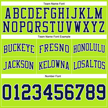 Charger l'image dans la galerie, Custom Neon Green Navy-White Authentic Throwback Basketball Shorts